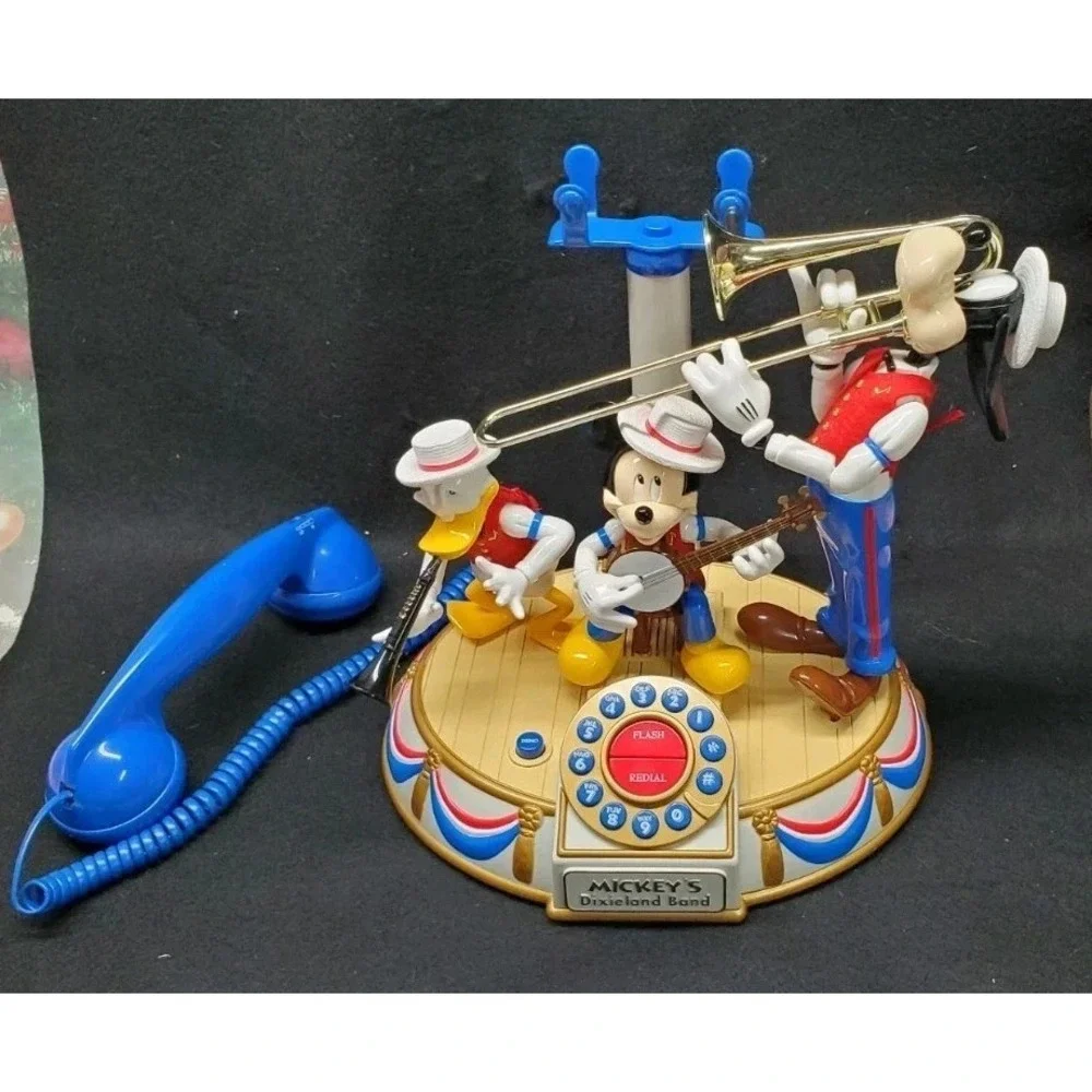Vintage Disney Dixieland Band Telephone Mickey Donald Goofy Tested working